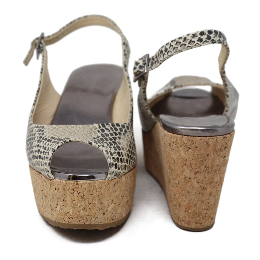 No Flaws Jimmy Choo Snake Print Print Sling Back … - image 8